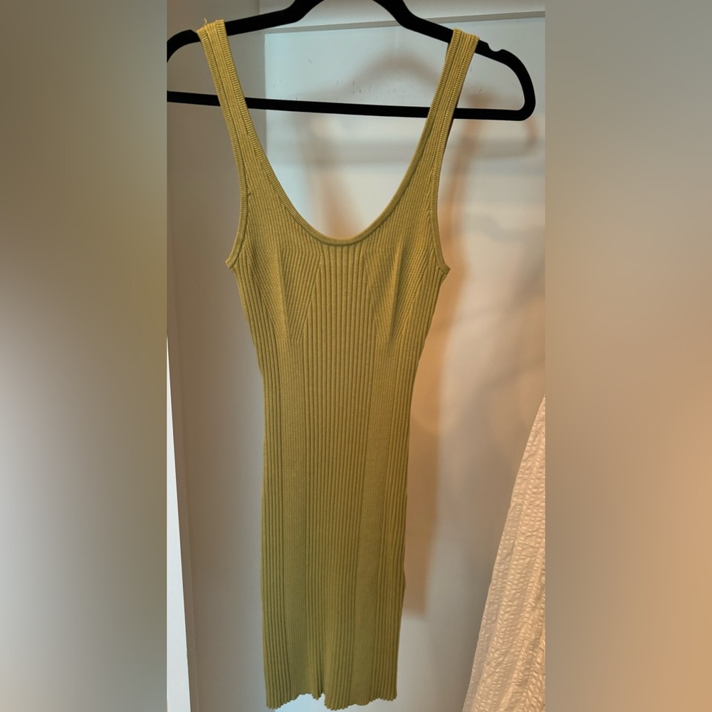 H and m new with tags knit green dress small